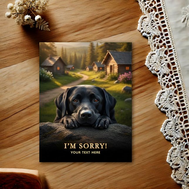 Labrador Retriever Entschuldigung Postkarte (Von Creator hochgeladen)