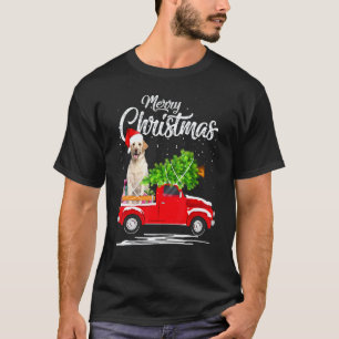 Labrador Retriever fährt roten LKW Weihnachts-Pyja T-Shirt