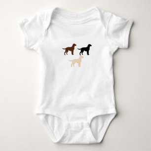 Labrador Retriever-Farbsilhouetten Baby Strampler