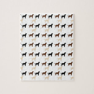 Labrador Retriever-Farbsilhouetten Puzzle