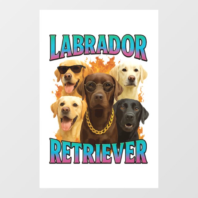 Labrador Retriever Fensteraufkleber (Blatt)