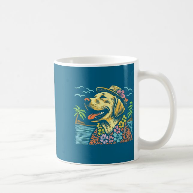 Labrador Retriever Floral Trocal Summer Vibes Hawa Kaffeetasse (Rechts)
