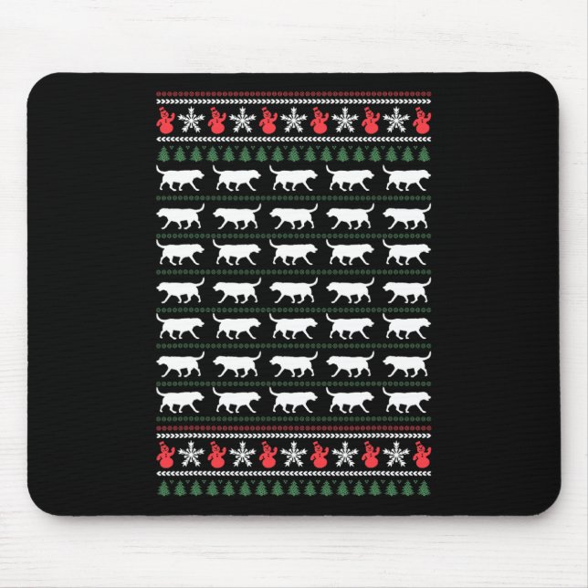 Labrador Retriever Frohe Weihnachten Ugly Sweater  Mousepad (Vorne)