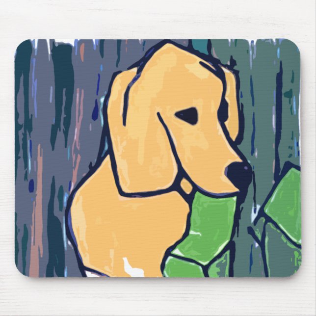 LABRADOR RETRIEVER-GARTEN-PANTOFFEL MOUSEPAD (Vorne)