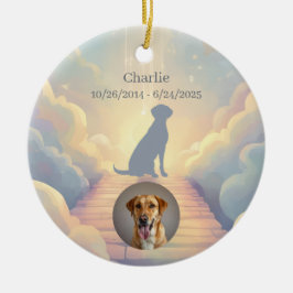 Labrador Retriever Gedenk-Schmuckanhänger – Foto h Keramik Ornament