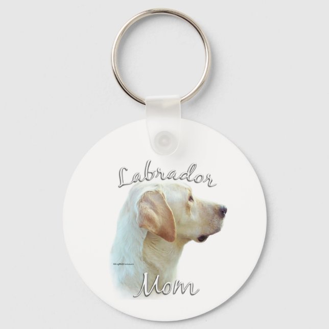 Labrador Retriever (gelb) Mama 2 Schlüsselanhänger (Vorderseite)