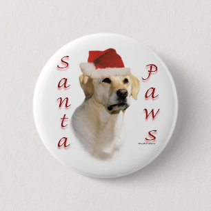 Labrador Retriever (gelb) Santa Paws Button