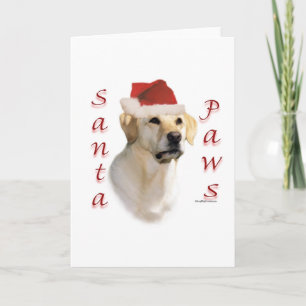 Labrador Retriever (gelb) Santa Paws Feiertagskarte