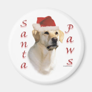 Labrador Retriever (gelb) Santa Paws Magnet