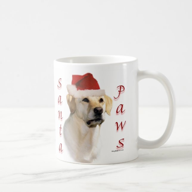 Labrador Retriever (gelb) Santa Paws Tasse (Rechts)