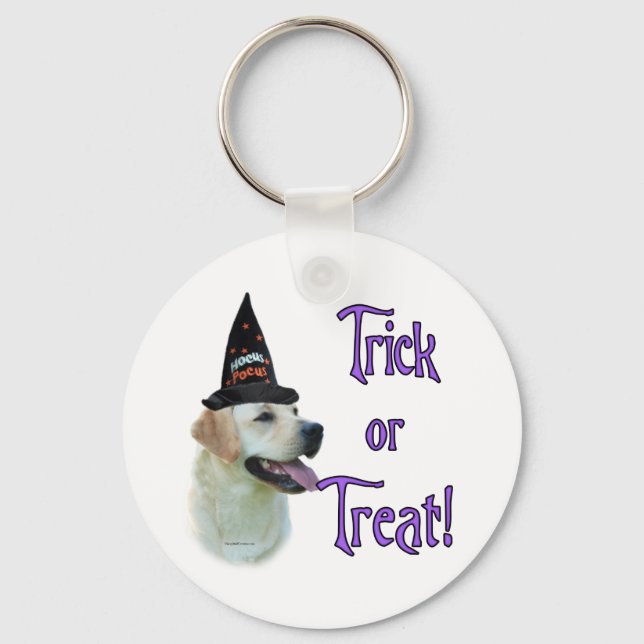 Labrador Retriever (gelb)Trick Schlüsselanhänger (Vorderseite)