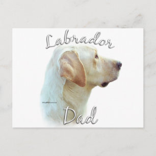 Labrador Retriever (gelb) Vater 2 Postkarte