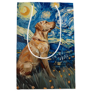 Labrador Retriever Gelbe Labrador Hund Starry Nigh Mittlere Geschenktüte