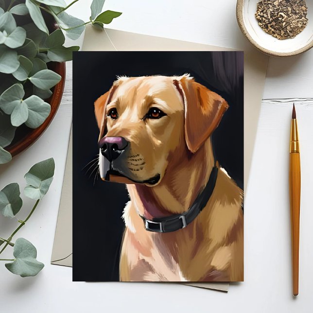 Labrador Retriever | Gelbe Labrador Hundefarbe Postkarte (Von Creator hochgeladen)