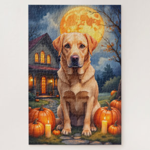 Labrador Retriever gemütliches Halloween-Porträt K Puzzle