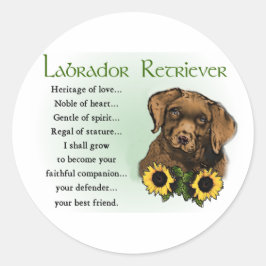 Labrador Retriever Geschenke Runder Aufkleber