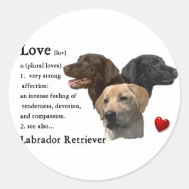 Labrador Retriever Geschenke Runder Aufkleber