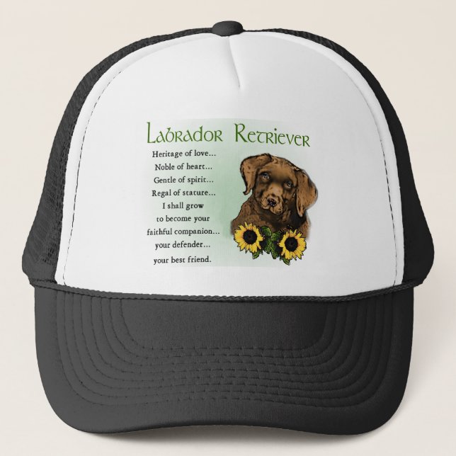 Labrador Retriever Geschenke Truckerkappe (Vorderseite)