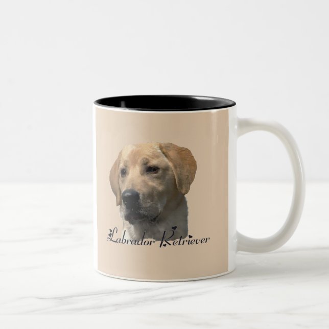 Labrador Retriever Geschenke Zweifarbige Tasse (Rechts)