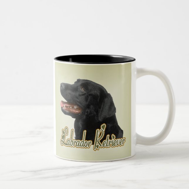 Labrador Retriever Geschenke Zweifarbige Tasse (Rechts)