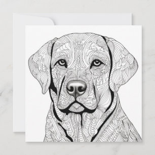 Labrador Retriever Geschenkkarte Einladung