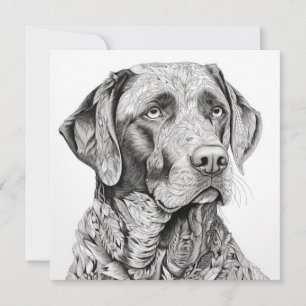 Labrador Retriever Geschenkkarte Einladung