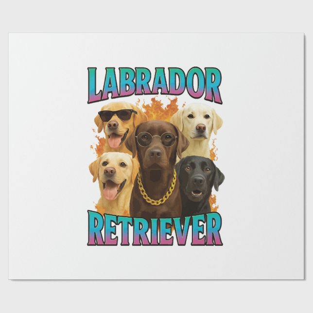 Labrador Retriever  Geschenkpapier (Flach)