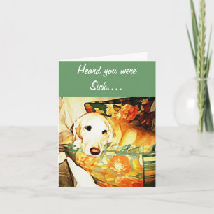 Labrador Retriever Get Well Card Karte