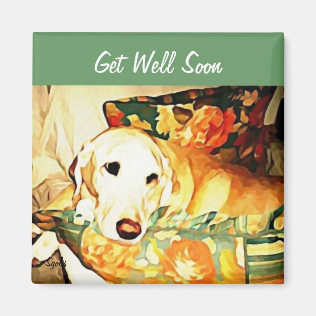 Labrador Retriever Get Well Magnet (Vorne)