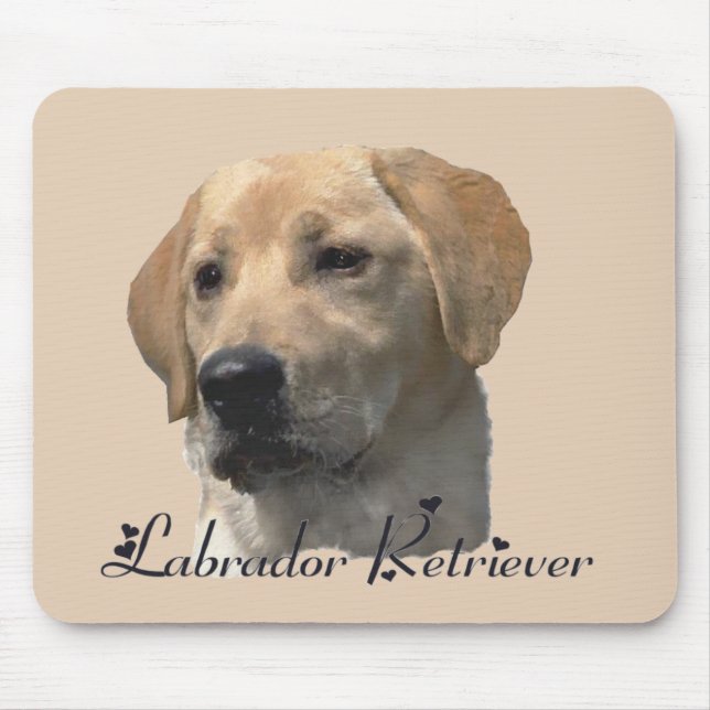 Labrador Retriever gibt Gelbe Labrador Mousepad (Vorne)