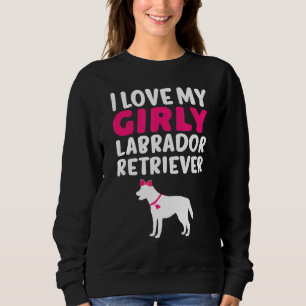 Labrador Retriever Girl Girly Dog Gender Reveal C Sweatshirt