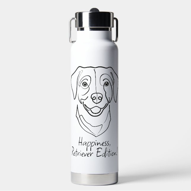 Labrador Retriever. Glückseligkeit, Retriever Edit Trinkflasche (Vorderseite)