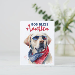 Labrador Retriever, Gott segne Amerika Postkarte