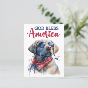Labrador Retriever, Gott segne Amerika Postkarte