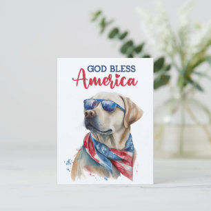 Labrador Retriever, Gott segne Amerika Postkarte