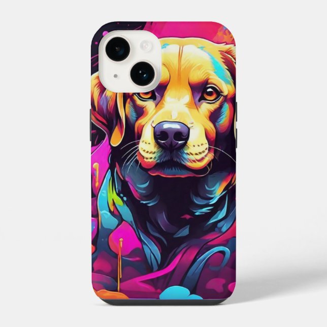 Labrador Retriever Graffiti iPhone Hülle (Rückseite)