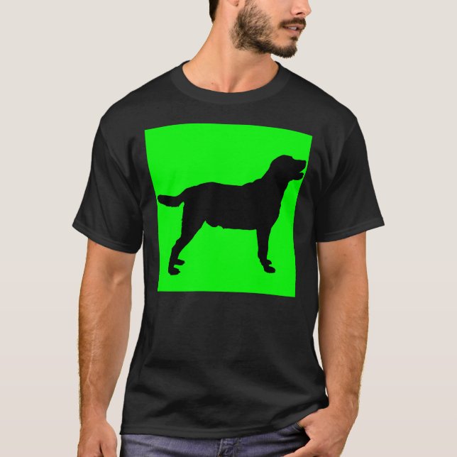 Labrador Retriever Green Background T-Shirt (Vorderseite)