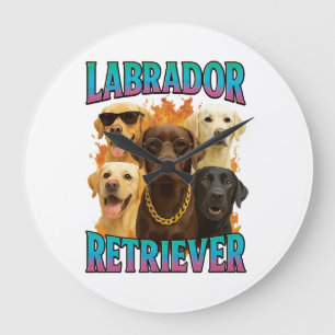 Labrador Retriever Große Wanduhr