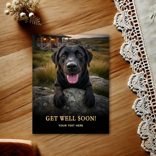 Labrador Retriever Gute Besserung Postkarte  (Von Creator hochgeladen)