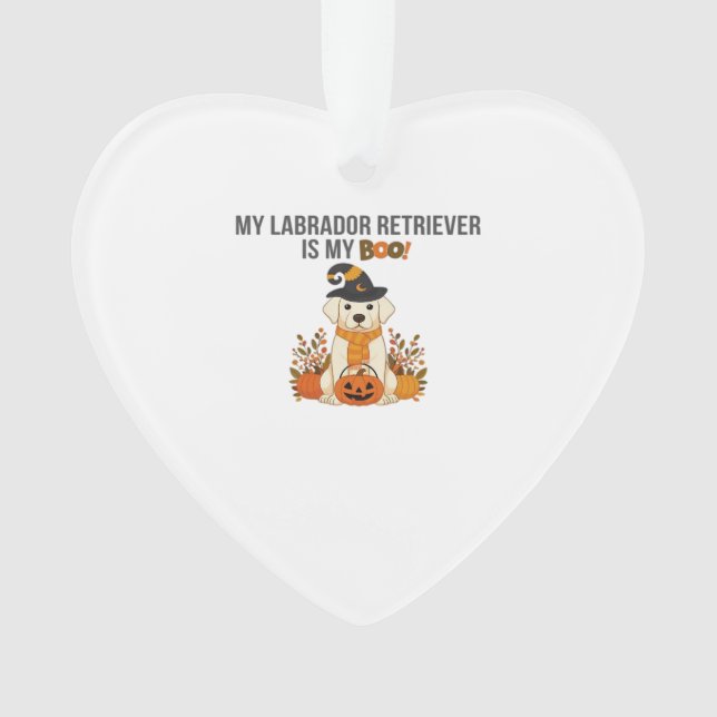 Labrador Retriever Halloween Dog  Funny Spooky Boo Ornament (Vorderseite)