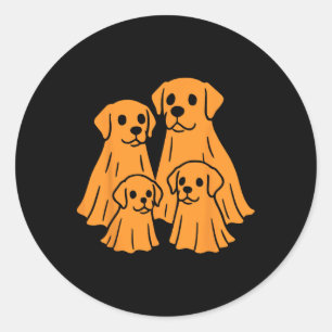 Labrador Retriever Halloween Ghost Family Funny Do Runder Aufkleber