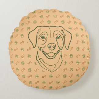 Labrador Retriever. Happiness Edition! Rundes Kissen