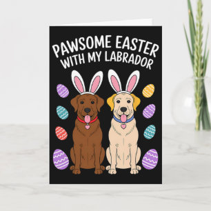 Labrador Retriever Häschen bringt Eier Ostern Lab Karte