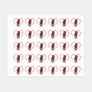 LABRADOR RETRIEVER HEART ETIKETTEN