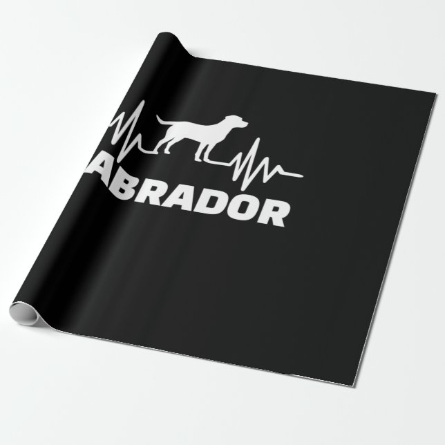 Labrador Retriever Heartbeat Geschenkpapier (Ungerollt)