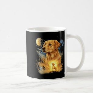 Labrador Retriever heult zum Mond Vintage Kaffeetasse