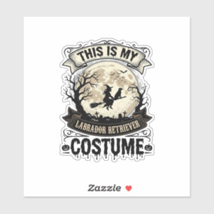 Labrador Retriever Hexe Halloween Kostüm Shirt_1 Aufkleber