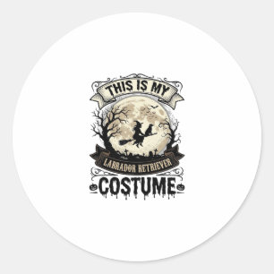 Labrador Retriever Hexe Halloween Kostüm Shirt_1 Runder Aufkleber