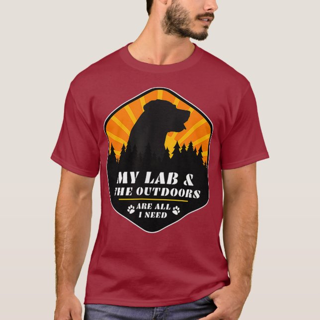Labrador Retriever Hiking Tshirt for Lab Lovers (Vorderseite)