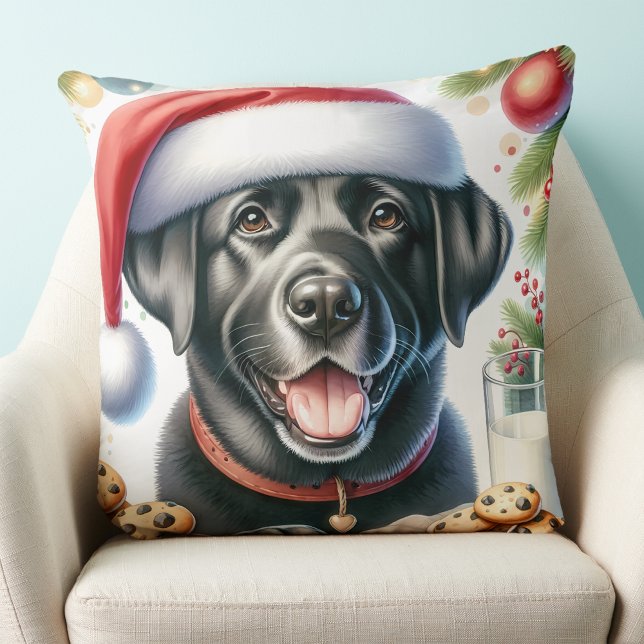 Labrador Retriever Holiday Santa Dog Weihnachten Kissen (Von Creator hochgeladen)